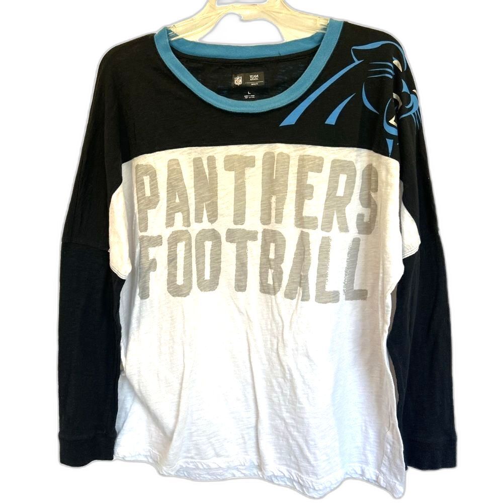 Carolina Panthers NFL Team Apparel Rare long sleeve T w cutout in back
